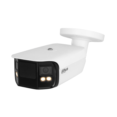 Camara Ip/dahua/ Ipc-pfw5849-a180-e2-aste - Bullet 4k/ 2x4 MegapÍxeles/ Codec H.265/ Full Color/ Led De 40m/angulo De VisiÓn 180°/ Roi/ Wdr/ E And S Audio Y Alarma/ Smd 4.0/ Ip67