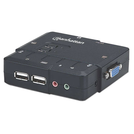 Switch Kvm ,manhattan,151252, Desktop Usb 2:1 Con Cables+audio