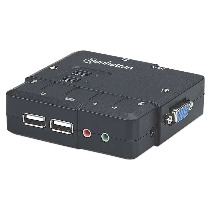 Switch Kvm ,manhattan,151252, Desktop Usb 2:1 Con Cables+audio