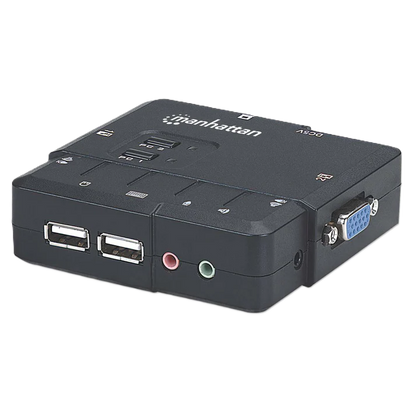 Switch Kvm ,manhattan,151252, Desktop Usb 2:1 Con Cables+audio
