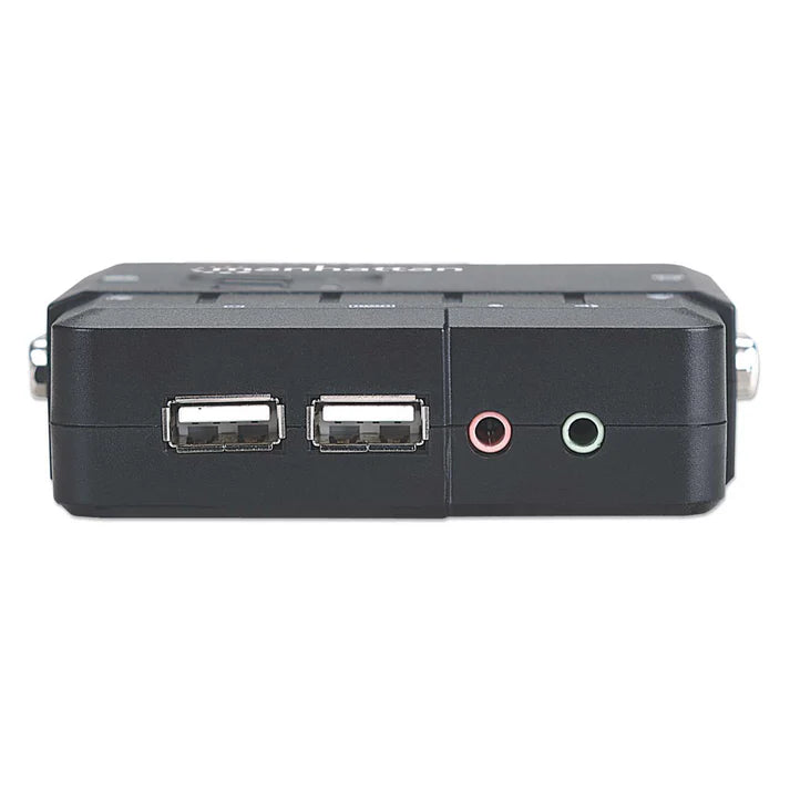 Switch Kvm ,manhattan,151252, Desktop Usb 2:1 Con Cables+audio