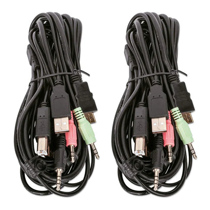 Mux Kvm,manhattan,153522, Hdmi Doble Monitor 2:1,  4k@30mhz Usb2.0 Audio