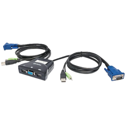 Mux Kvm ,manhattan,151245,mini Usb 2:1 Con Cables+audio