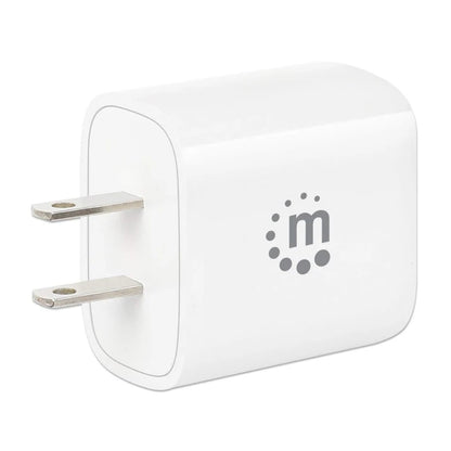 Cargador Pared,manhattan,406291, 20w, Usb-c Pd 20w Y Usb-a Qc 18w