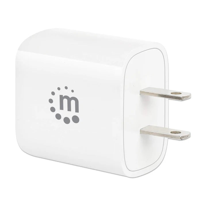 Cargador Pared,manhattan,406291, 20w, Usb-c Pd 20w Y Usb-a Qc 18w