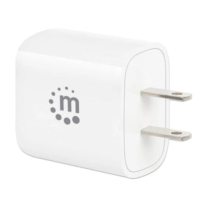 Cargador Pared,manhattan,406291, 20w, Usb-c Pd 20w Y Usb-a Qc 18w