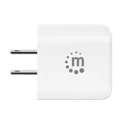 Cargador Pared,manhattan,406291, 20w, Usb-c Pd 20w Y Usb-a Qc 18w