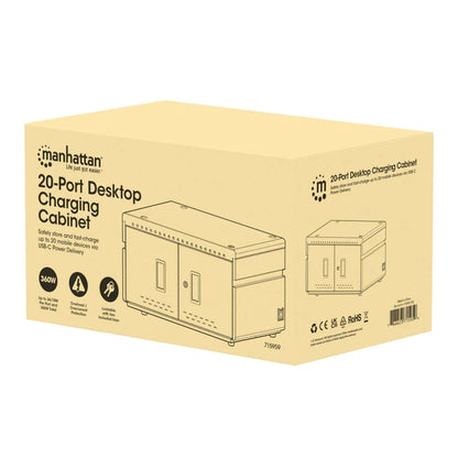 Gabinetesdecarga/manhattan/715959/gabinete Profesional De Carga Con 20 Puertos Usb-c - 360 W