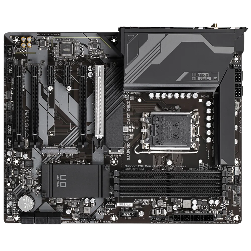 Mb Gigabyte Z790 Ud Ac Intel S-1700 14/13/12a Gen/4x Ddr5 7600/dp/hdmi/m.2/4x Usb3.2/usb-c/atx/gama Alta