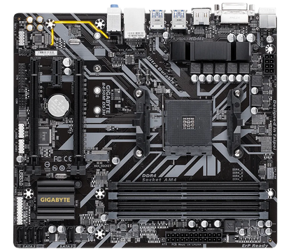 Mb Gigabyte B450 Amd S-am4 2a Gen/4xddr4 2933mhz/dvi/hdmi/4xusb3.1/m.2/ Micro Atx/gama Media