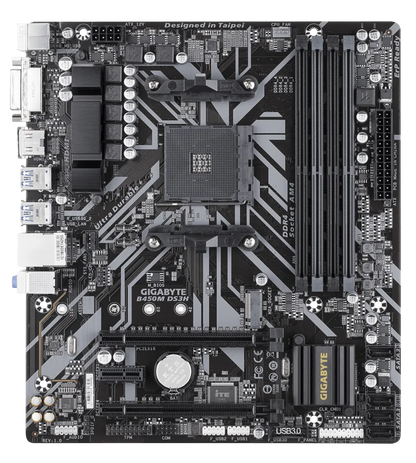 Mb Gigabyte B450 Amd S-am4 2a Gen/4xddr4 2933mhz/dvi/hdmi/4xusb3.1/m.2/ Micro Atx/gama Media