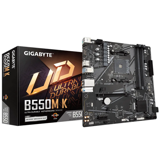 Mb Gigabyte Amd B550m K S-am4 5a Gen/4x Ddr4 3200/dp/hdmi/m.2/4x Usb 3.2/micro Atx/gama Media/gamer