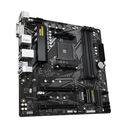 Mb Gigabyte B550 Amd S-am4 3a Gen/4xdrr4 3200mhz/pcie 4.0/hdmi/dvi/4xusb 3.2/m.2/micro Atx/gama Media