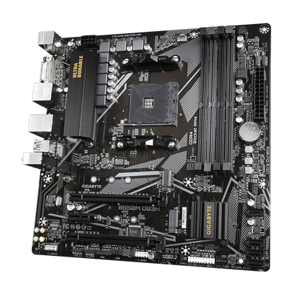 Mb Gigabyte B550 Amd S-am4 3a Gen/4xdrr4 3200mhz/pcie 4.0/hdmi/dvi/4xusb 3.2/m.2/micro Atx/gama Media