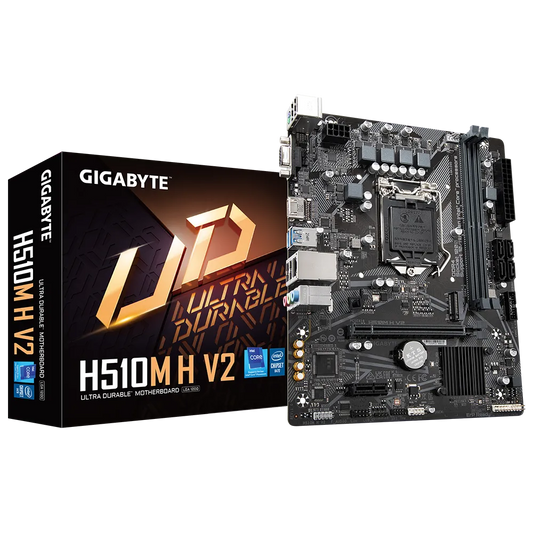 Mb Gigabyte H510m V2 Intel S-1200 11a Gen/2xddr4 2666mhz/pcie 3.0/hdmi/vga/4xusb 3.1/m.2/micro Atx/gama Basica