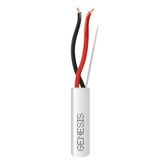 Bobina de 305 Metros de Cable 2 x 18 AWG / Uso INTERIOR / Riser / Blanco / Para aplicaciones en Alarmas de intrusión, Control de acceso, Interfonos, TV porteros, Automatizacion, Audio y Voceo.