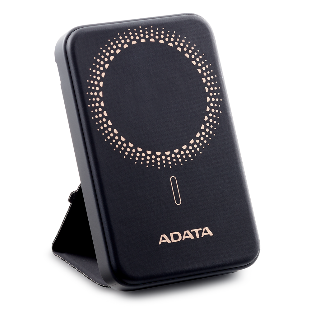 Bateria De Respaldo Adata Power Bank MagnÉtico R050 5000 Mah Usb -c Carga InalÁmbrica Color Negro (pr050-11bk)
