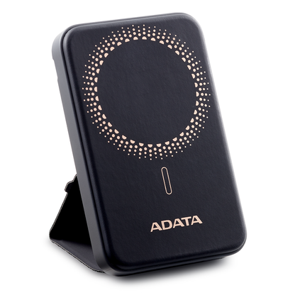 Bateria De Respaldo Adata Power Bank MagnÉtico R050 5000 Mah Usb -c Carga InalÁmbrica Color Negro (pr050-11bk)