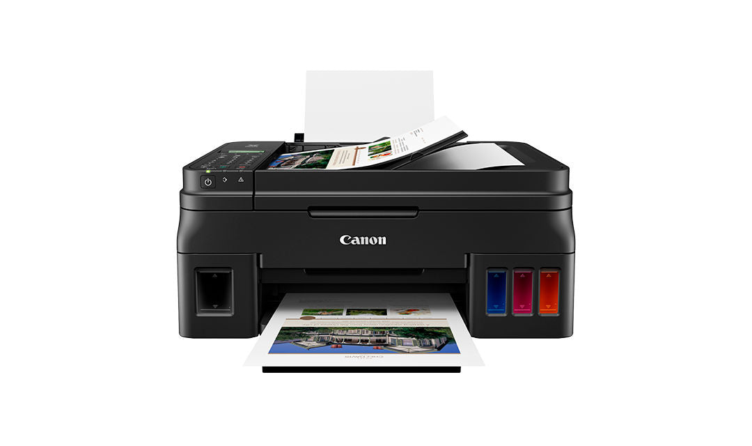 Multifuncional Canon G4110, Tinta Continua, Ipm 8.8 Negro/5.0 Color, Usb, Wifi, Simplex, Cama Plana Carta/ Adf Oficio/8.5x14, Consumibles Gi-190