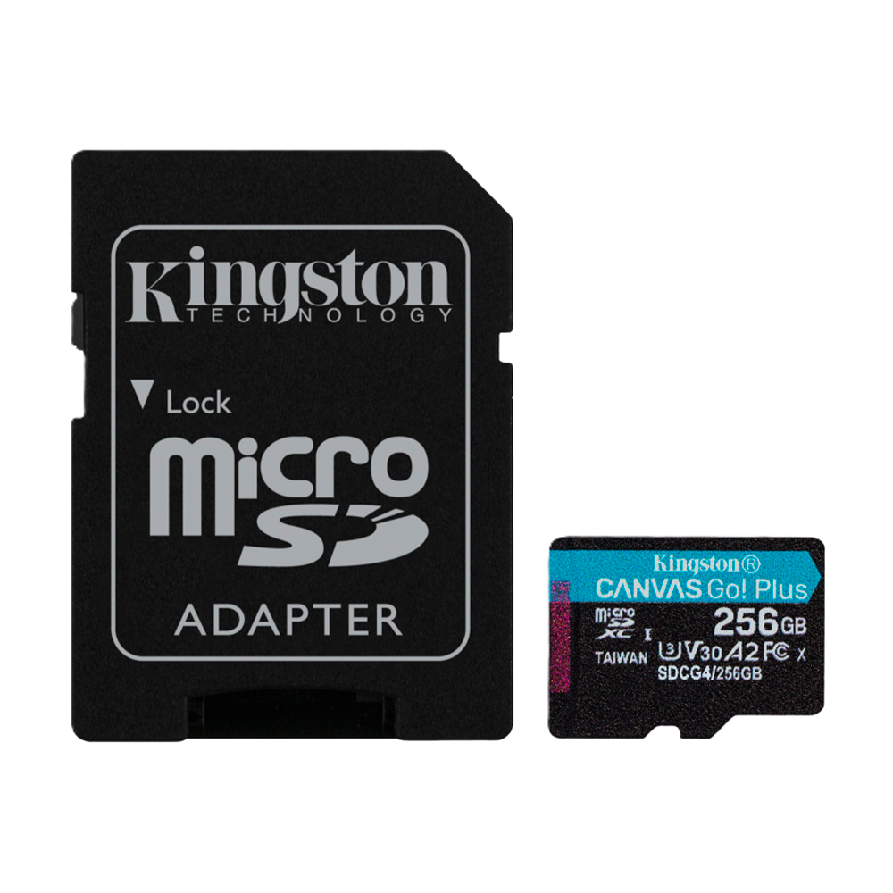 Memoria Flash Micro Sd Kingston Sdxc Canvas Go Plus 256gb 200mb/s Uhs-i U3 V30 C/adaptador (sdcg4/256gb)