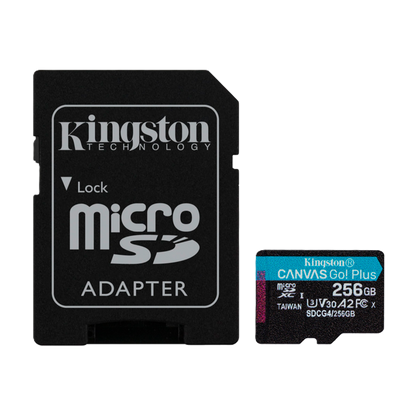 Memoria Flash Micro Sd Kingston Sdxc Canvas Go Plus 256gb 200mb/s Uhs-i U3 V30 C/adaptador (sdcg4/256gb)