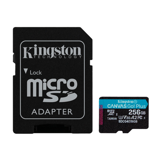 Memoria Flash Micro Sd Kingston Sdxc Canvas Go Plus 256gb 200mb/s Uhs-i U3 V30 C/adaptador (sdcg4/256gb)