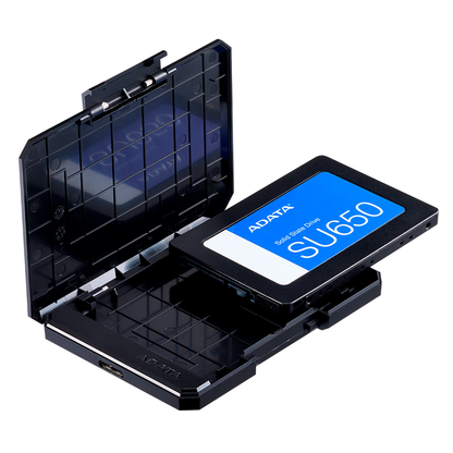 Carcasa Adata Ec600 Para Discos Duros/ssd 2.5 Oulgadas 7mm/9.5mm Sata3/usb3.2 Negro Eco Case Pc