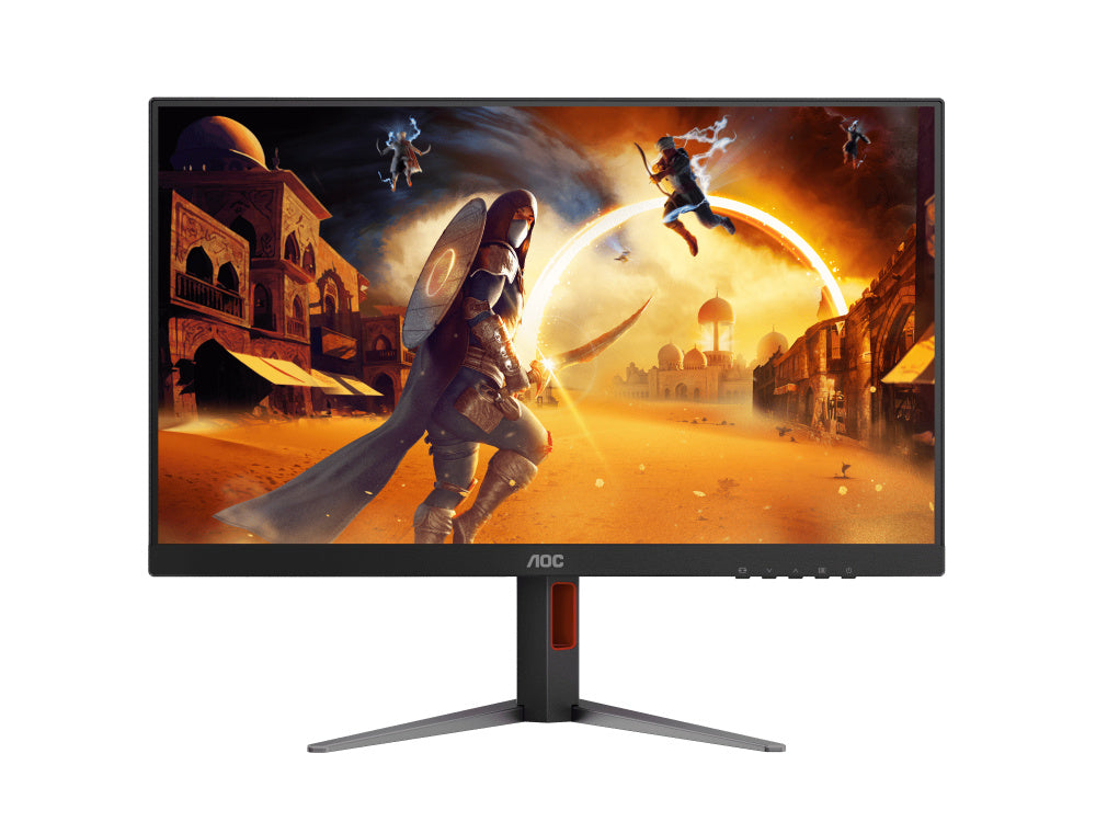 Monitor Gamer Aoc 27g4h / Panel Ips / 27 Pulgadas / Hdmi / Dp / Aspecto 16;9 / Tr 0.5 Ms / Adaptive Sync / 200 Hz / Resolucion 1920 X 1080 / Brillo 300 Cd/m2 / Vesa 100x100 Mm/ Negro Y Rojo
