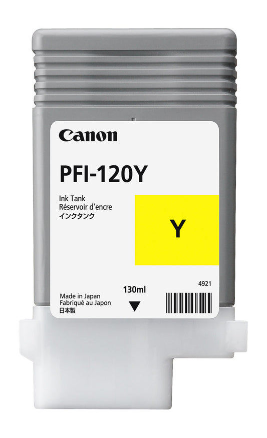 Tanque De Tinta Canon Pfi-120 Y Amarillo,compatible: Tm-200,tm-205,tm-300,tm-305,capacidad 130 Ml
