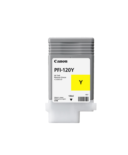 Tanque De Tinta Canon Pfi-120 Y Amarillo,compatible: Tm-200,tm-205,tm-300,tm-305,capacidad 130 Ml