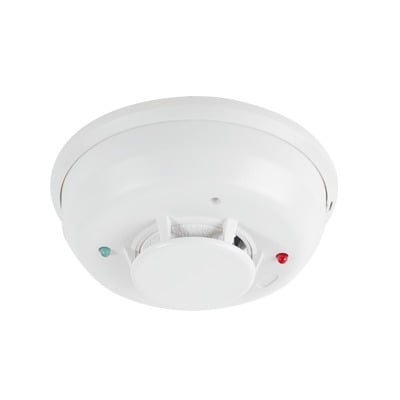 Detector Fotoeléctrico de Humo de 4 Hilos con Sensor de Temperatura Aislado, Sirena Interconstruida y Relevador, Serie i3