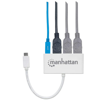 Hub Usb,manhattan,163552,-c  3 Ptos A + 1 Pto C