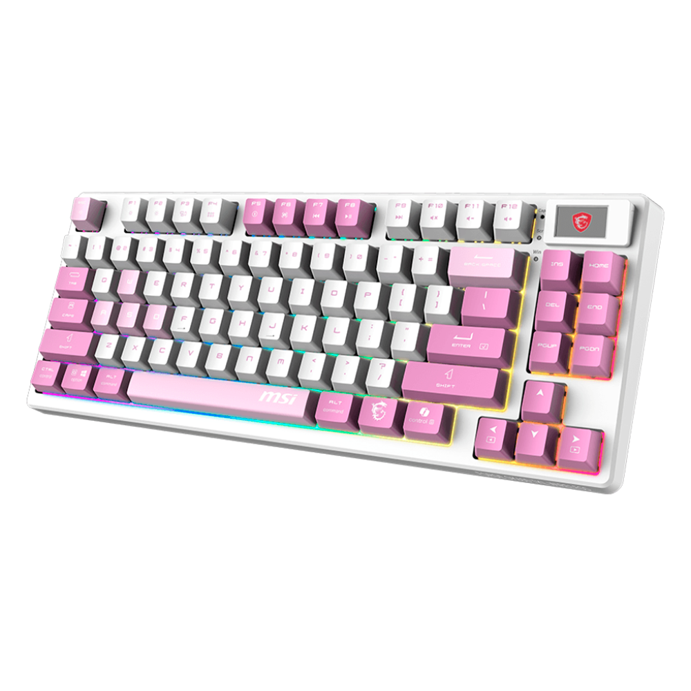 Teclado InalÁmbrico Msi Forge Gk600 Tkl W Violet Us InalÁmbrico / Bluetooth / Usb 2.0 / Rgb