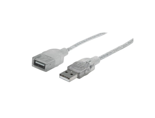 Cable Usb,manhattan,336314, V2.0 Ext. 1.8m Plata