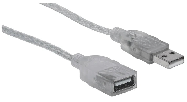 Cable Usb,manhattan,336314, V2.0 Ext. 1.8m Plata