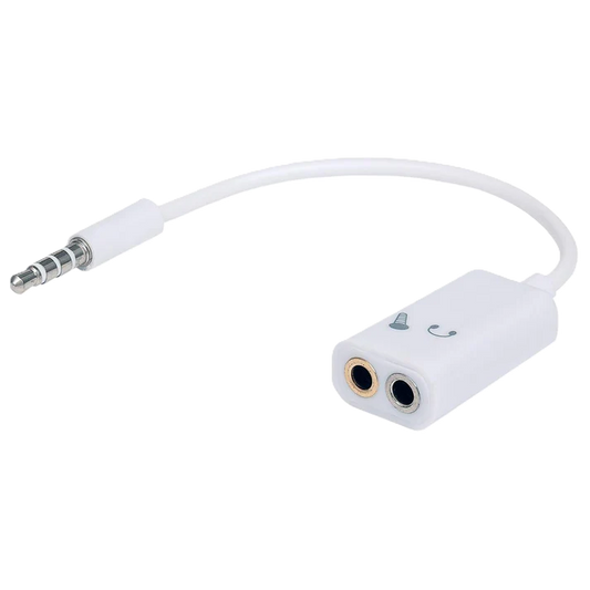 Adaptador Audio,manhattan,354561, 3.5mm 1 M A 2 H, Divide Audio Para Audifono Y Microfono