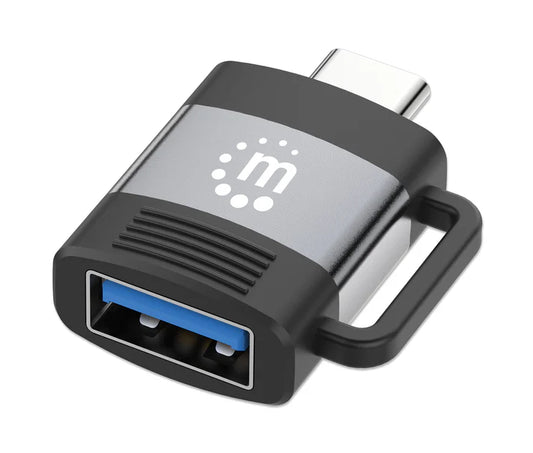 Adaptador,manhattan,356312, Usb-c V3.2 Gen1, Cm-ah, 5gbps 3a, Aluminio Gris Espacial/negro