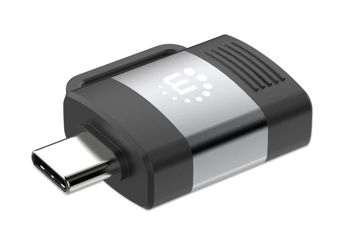 Adaptador,manhattan,356312, Usb-c V3.2 Gen1, Cm-ah, 5gbps 3a, Aluminio Gris Espacial/negro