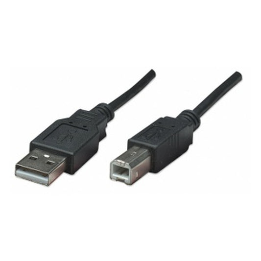 Cable Usb,manhattan,374507, V2.0 A-b  0.5m, Negro