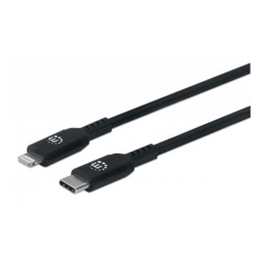 Cable Lightning,manhattan,394192, A Usb-c 0.5m, Negro