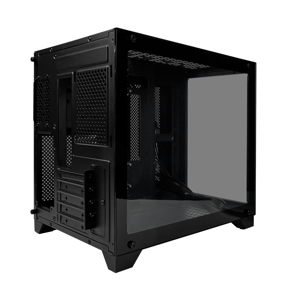 Gabinete Game Factor Csg570 Matx Fishtank, Doble Cristal, Usb 3.0, S/fte, Negro