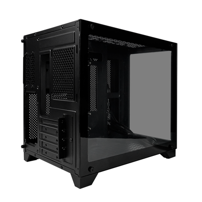 Gabinete Game Factor Csg570 Matx Fishtank, Doble Cristal, Usb 3.0, S/fte, Negro