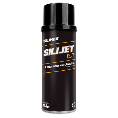 Aerosol Silijet E-7 Plus Limpiador Electrnico De Alto Poder, Repelente Al Polvo, Silimex 454ml
