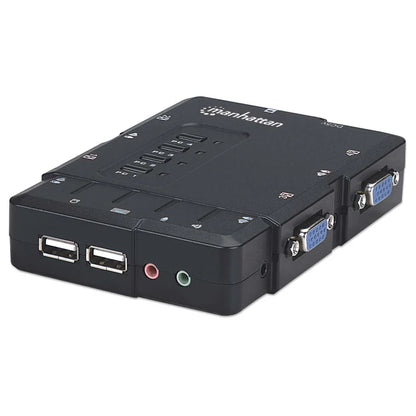 Switch Kvm,manhattan,151269, Desktop Usb 41 Con Cablesaudio