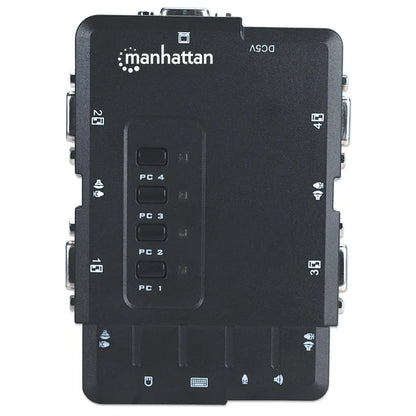 Switch Kvm,manhattan,151269, Desktop Usb 41 Con Cablesaudio