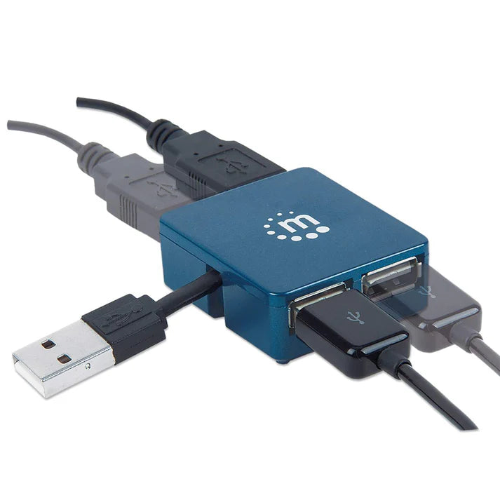 Hub Usb,manhattan,160605, V2.0 4 Ptos Micro