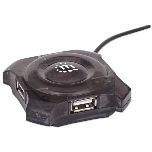 Hub Usb,manhattan,162272,4 Ptos Negro Economico