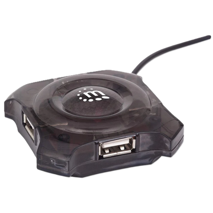 Hub Usb,manhattan,162272,4 Ptos Negro Economico