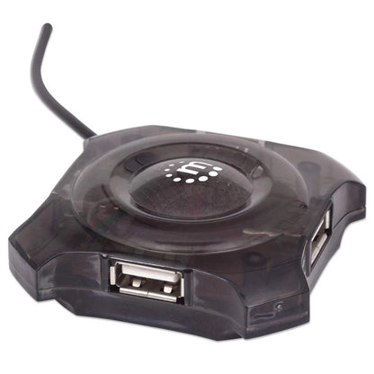 Hub Usb,manhattan,162272,4 Ptos Negro Economico