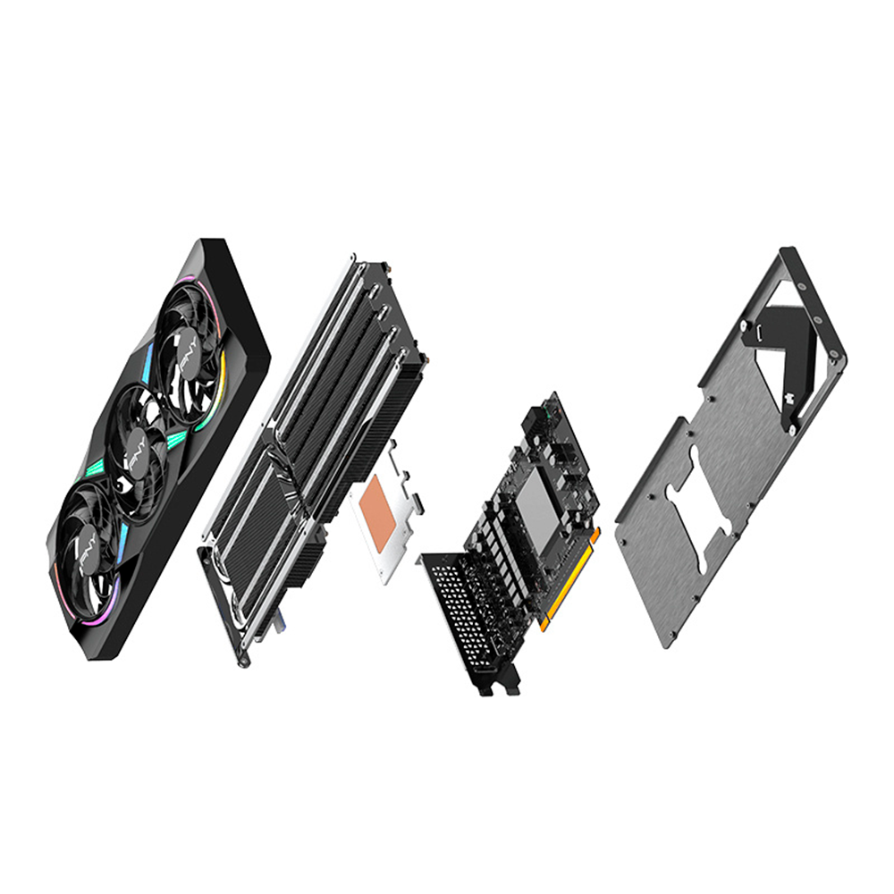 Tarjeta De Video Pny Geforce Rtx 5070 Triple Fan Argb Oc / 12gb Gddr7 Pcie 5.0 X16 / Gama Alta / Gamer